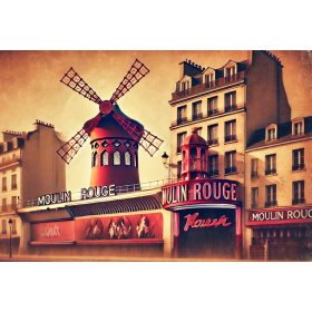 Imn dibujo vintage Moulin Rouge