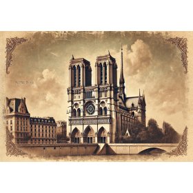 magnet notre dame de paris vintage