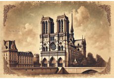 Magnet notre dame de Paris vintage