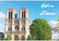 Magnet Notre Dame de Paris with chalkboard effect